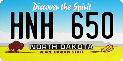 ND license plate HNH650