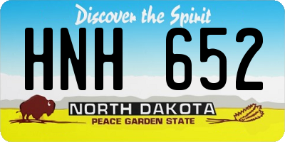 ND license plate HNH652
