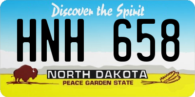 ND license plate HNH658