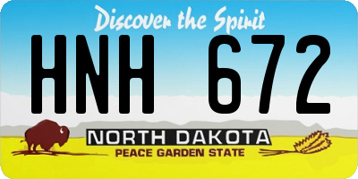 ND license plate HNH672