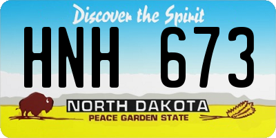 ND license plate HNH673