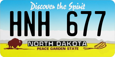 ND license plate HNH677