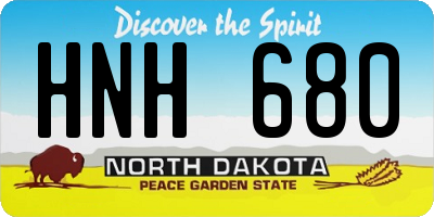 ND license plate HNH680