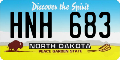 ND license plate HNH683