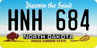 ND license plate HNH684
