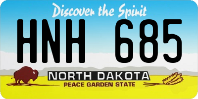 ND license plate HNH685