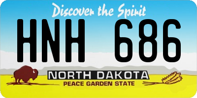 ND license plate HNH686