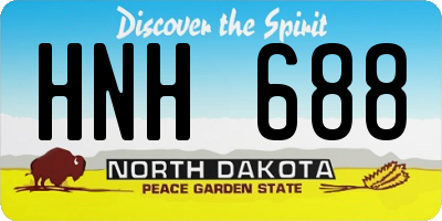 ND license plate HNH688