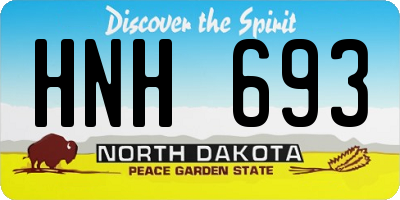 ND license plate HNH693