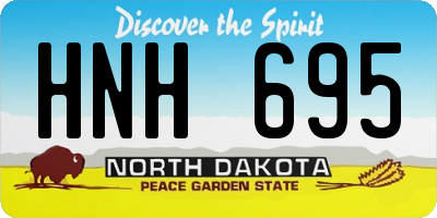 ND license plate HNH695
