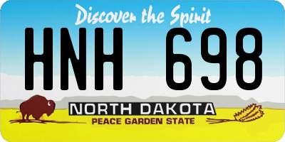 ND license plate HNH698