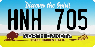 ND license plate HNH705