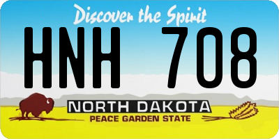 ND license plate HNH708