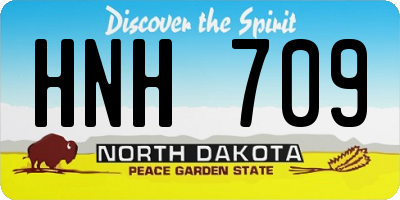 ND license plate HNH709