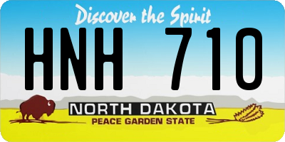 ND license plate HNH710
