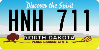 ND license plate HNH711
