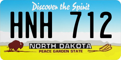 ND license plate HNH712