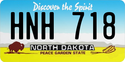ND license plate HNH718