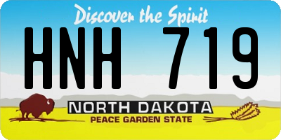 ND license plate HNH719
