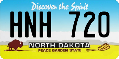 ND license plate HNH720