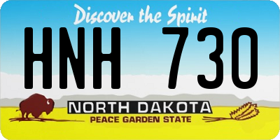 ND license plate HNH730