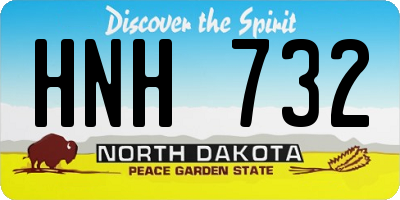 ND license plate HNH732