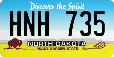 ND license plate HNH735