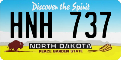 ND license plate HNH737