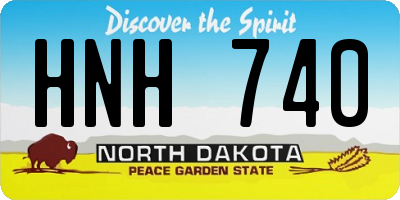 ND license plate HNH740