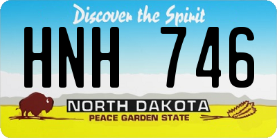 ND license plate HNH746