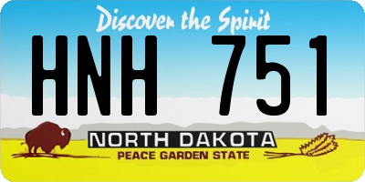 ND license plate HNH751
