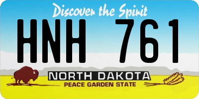 ND license plate HNH761