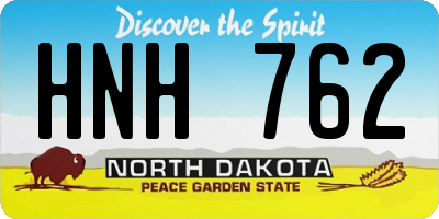 ND license plate HNH762