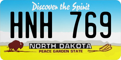 ND license plate HNH769
