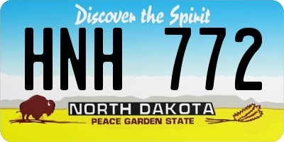 ND license plate HNH772