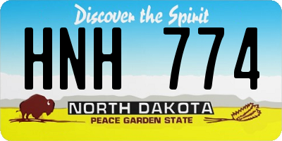 ND license plate HNH774