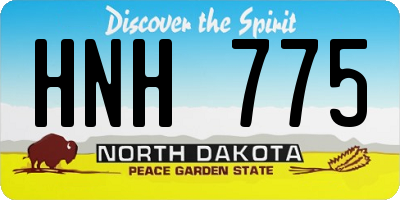 ND license plate HNH775