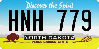 ND license plate HNH779