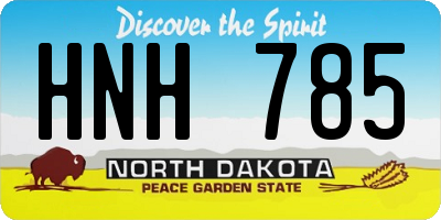 ND license plate HNH785