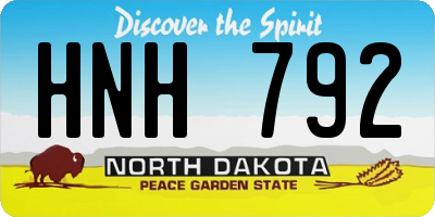 ND license plate HNH792