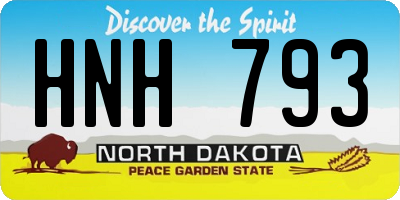 ND license plate HNH793