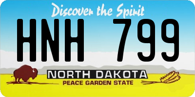 ND license plate HNH799