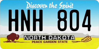 ND license plate HNH804