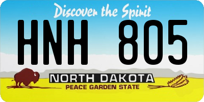 ND license plate HNH805