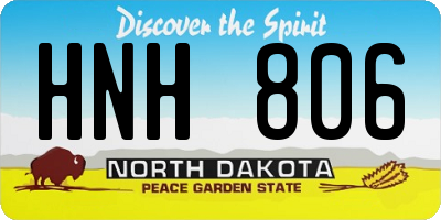 ND license plate HNH806