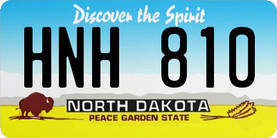 ND license plate HNH810