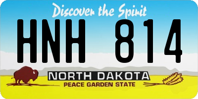 ND license plate HNH814