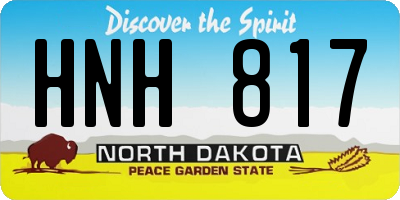 ND license plate HNH817