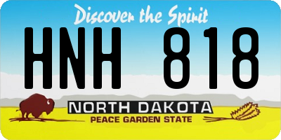 ND license plate HNH818
