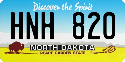 ND license plate HNH820